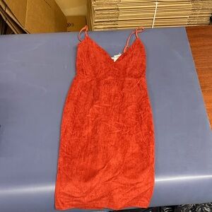 LF Vibrant Red/orange Mini Dress